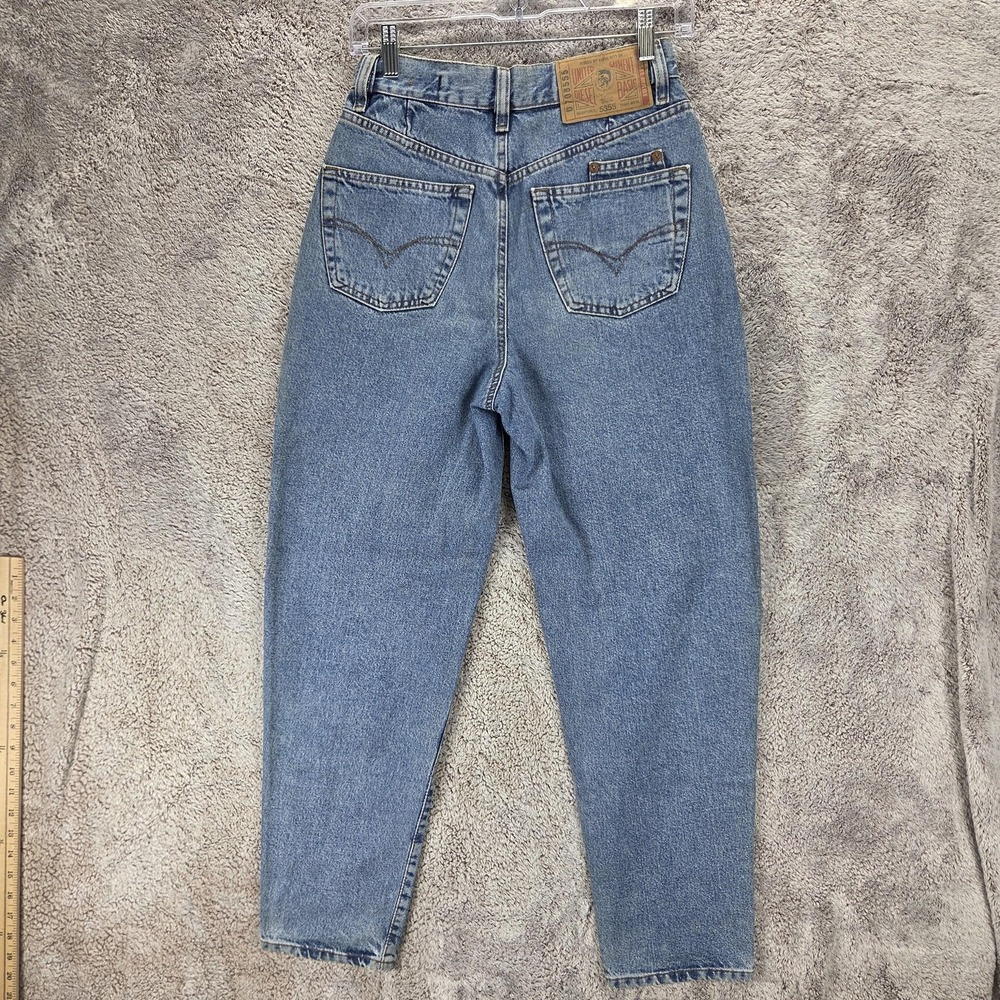 Vintage Diesel Jeans Womens Blue Basic Tapered Zip Fly Made Italy Fits 25x28 - Picture 2 of 16